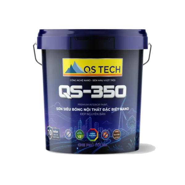 SƠN SIÊU BÓNG NỘI THẤT ĐẶC BIỆT NANO (ĐẸP NGUYÊN BẢN ) CHE PHỦ TỐI ĐA QS- 350