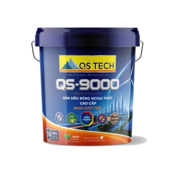 SƠN SIÊU BÓNG NGỌAI THẤT CAO CẤP (SẠCH VƯỢT TRỘI ) CÔNG NGHỆ CHỐNG BÁM BỤI QS- 9000